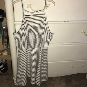 Striped Skater Skirt Dress